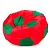 Кресло мяч детский Оксфорд Красно зеленый L (50х50х50 см) Папа Пуф